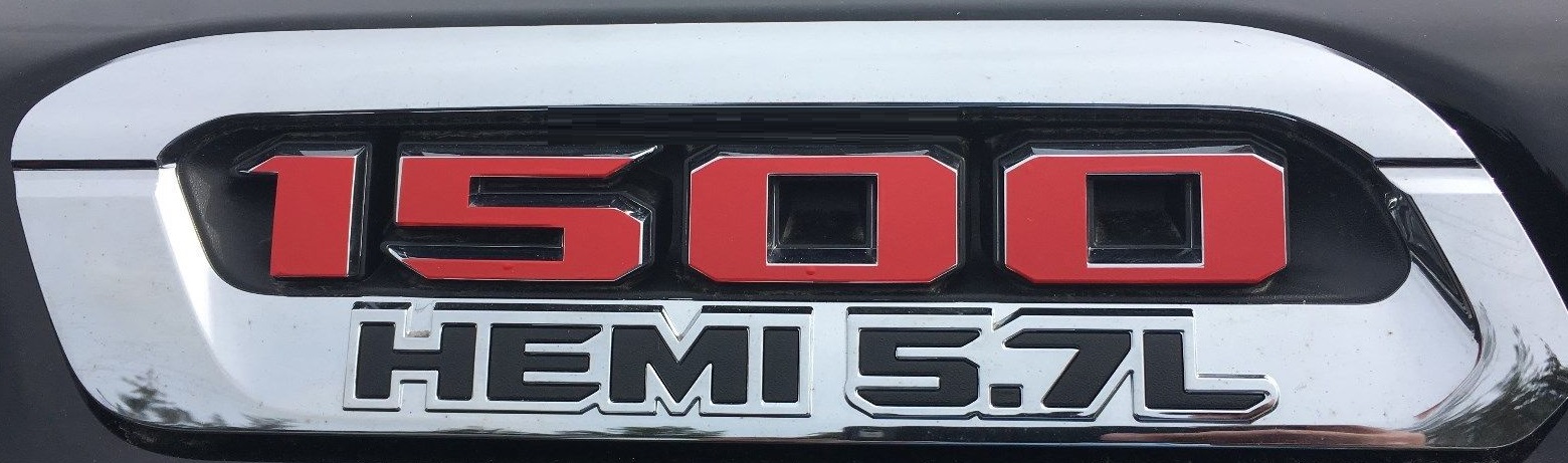 "1500" Emblem Decal Overlay Kit 2019 Ram Truck - Click Image to Close